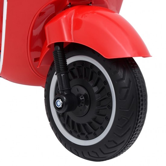 Vaikiškas elektrinis motoroleris Vespa GTS300, raudonos spalvos