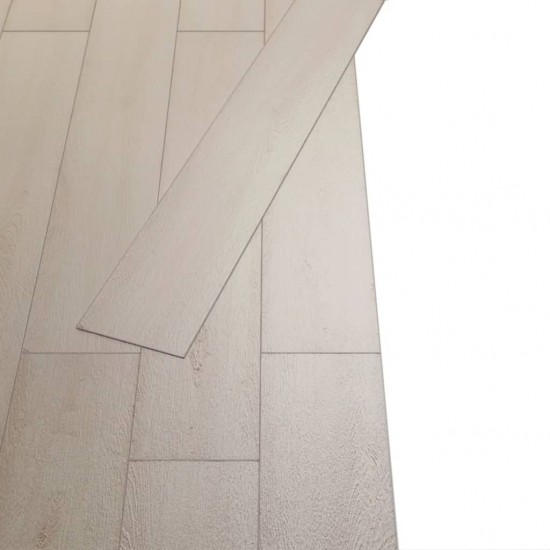 Grindų plokštės, ąžuolo klasikinės baltos, PVC, 5,21m², 2mm