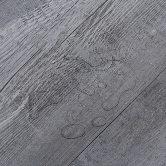 Grindų plokštės, matinės medienos pilkos, PVC, 5,21m², 2mm