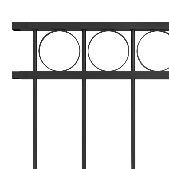 Tvoros segmentas, juodos spalvos, 1,7x0,8m, plienas