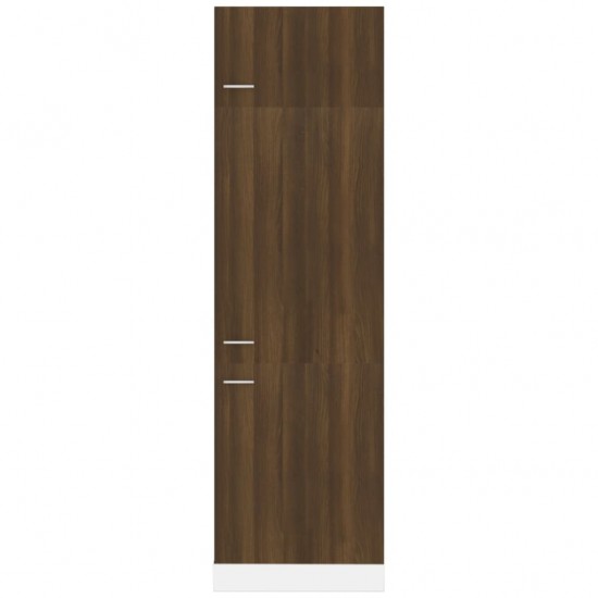 Šaldytuvo spintelė, ruda ąžuolo, 60x57x207cm, mediena