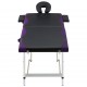 Sulankstomas masažo stalas, juodas/violetinis, aliuminis, 2zonų
