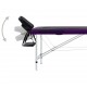 Sulankstomas masažo stalas, juodas/violetinis, aliuminis, 2zonų