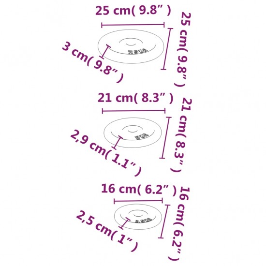 Svoriai, 6vnt., 30kg, ketus