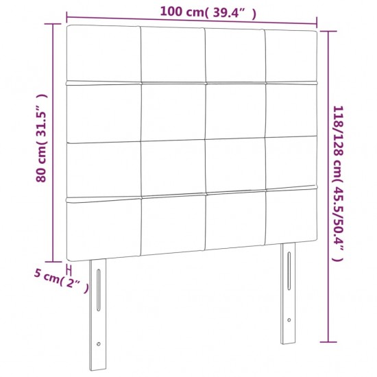 Galvūgalis su LED, mėlynos spalvos, 100x5x118/128cm, audinys