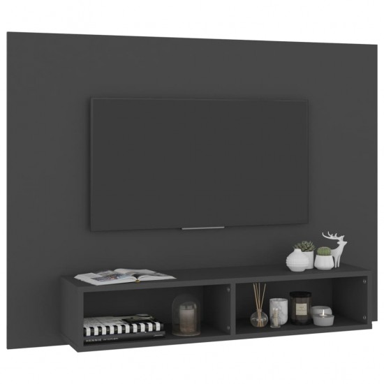 Sieninė televizoriaus spintelė, pilka, 120x23,5x90cm, MDP