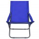 Sulankstomos paplūdimio kėdės, 2vnt., mėlynos spalvos, audinys