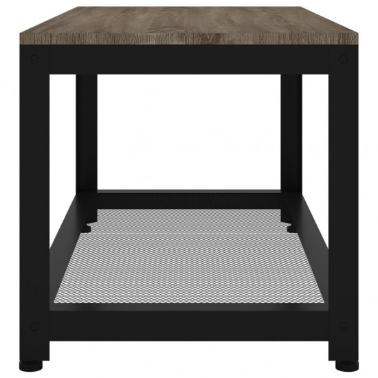 Kavos staliukas, pilkas ir juodas, 90x45x45cm, MDF ir geležis