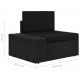 Modulinė trivietė sofa, juodos spalvos, poliratanas