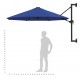 Montuojamas skėtis su metaliniu stulpu, mėlynas, 300cm