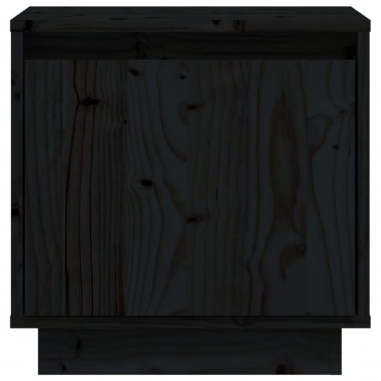 Naktinė spintelė, juoda, 40x30x40cm, pušies medienos masyvas