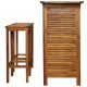 Baro stalo ir kėdžių komplektas, 3d., akacijos medienos masyvas