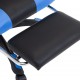 Žaidimų kėdė su pakoja, mėlyna ir juoda, dirbtinė oda