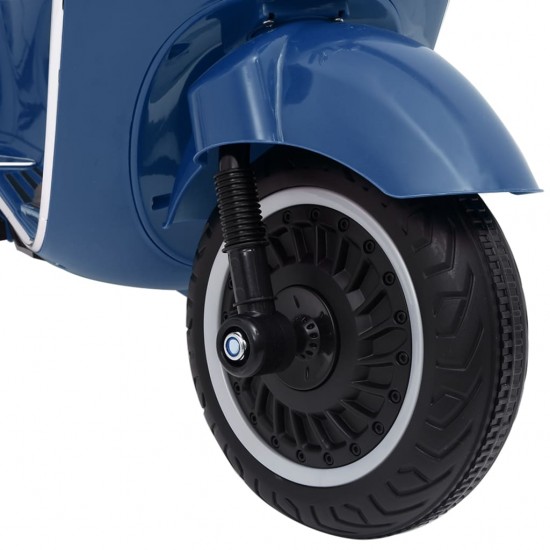 Vaikiškas elektrinis motoroleris Vespa GTS300, mėlynos spalvos
