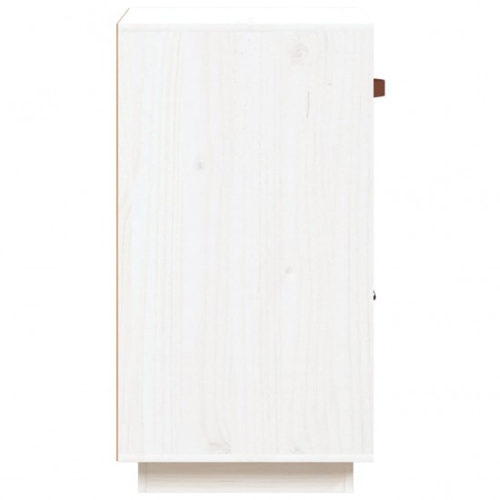 Šoninė spintelė, balta, 34x40x75cm, pušies medienos masyvas