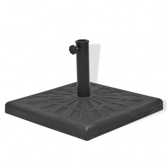 Skėčio stovas, kvadratinis, juodas, derva, 19 kg