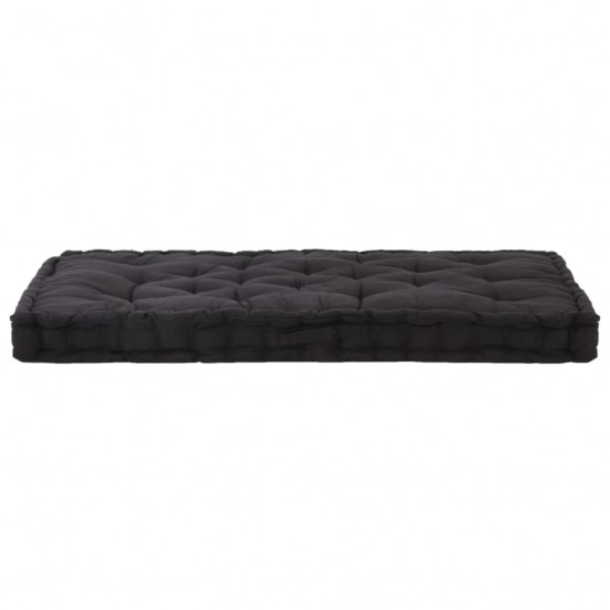 Paletės/grindų pagalvėlė, juodos spalvos, 120x80x10cm, medvilnė