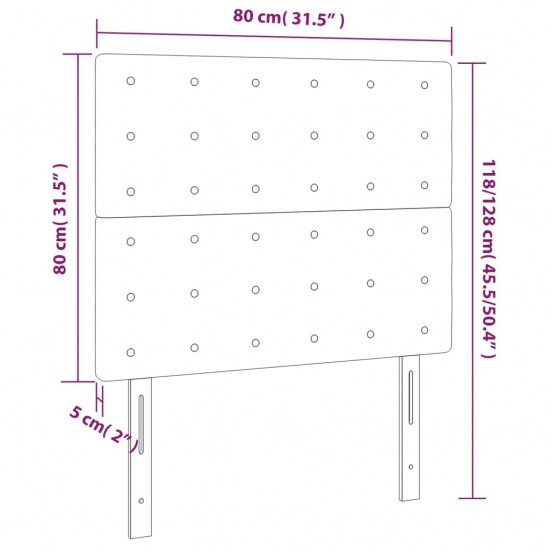 Galvūgalis su LED, juodos spalvos, 80x5x118/128cm