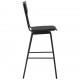 Baro kėdės, 2 vnt., juodos sp., faneros masyvas ir plienas