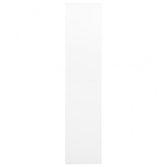 Biuro spintelė, balta, 90x40x180cm, plienas/grūdintas stiklas