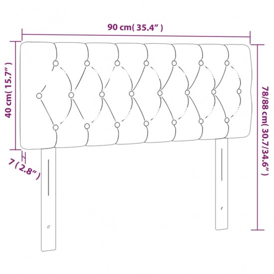 Galvūgalis su LED, tamsiai mėlynas, 90x7x78/88cm, aksomas