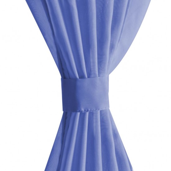 Užuolaidos, muslinas, 2 vnt., 140x175 cm, ryškiai mėlyna