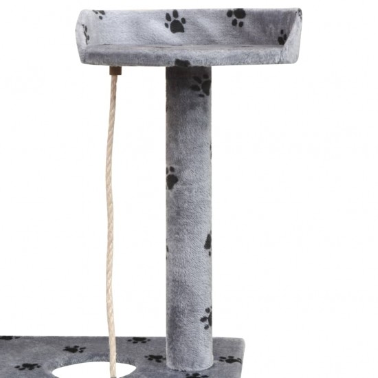 Draskyklė katėms su stov. iš sizalio, 150cm, pilkas pėd. raštas