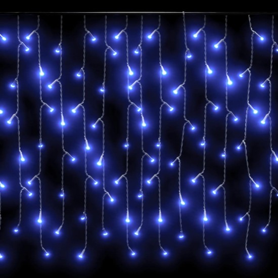 LED girlianda varvekliai, 10m, 400 mėlynų LED, 8 funkcijos