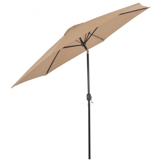 Lauko skėtis su metaliniu stulpu, 300 cm, taupe spalvos