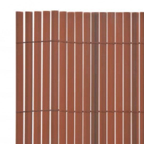 Dvipusė sodo tvora, rudos spalvos, 90x400cm