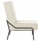 Poilsio kėdė, kreminės baltos spalvos, 65x79x87cm, aksomas