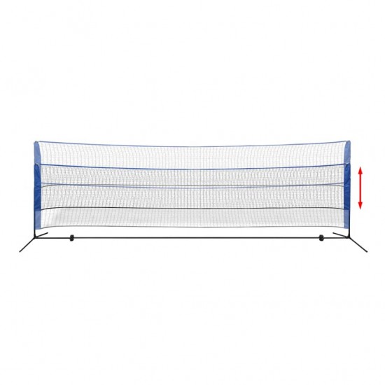 Badmintono tinklas su plunksninukais, 500x155 cm