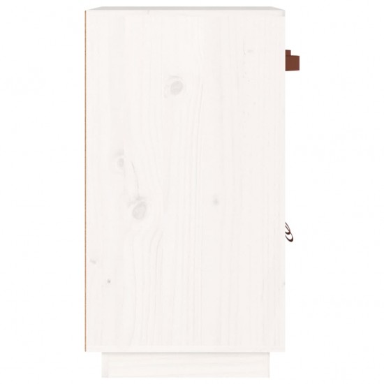 Šoninė spintelė, balta, 65,5x40x75cm, pušies medienos masyvas