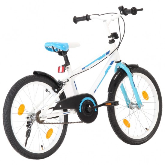 Vaikiškas dviratis, mėlynos ir baltos spalvos, 20 colių
