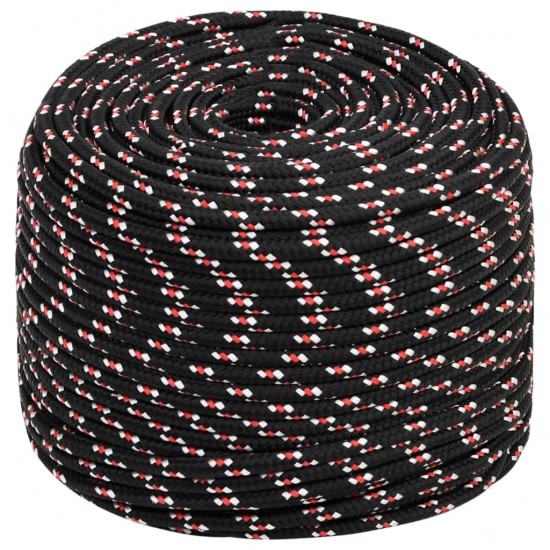 Valties virvė, juodos spalvos, 10mm, 100m, polipropilenas