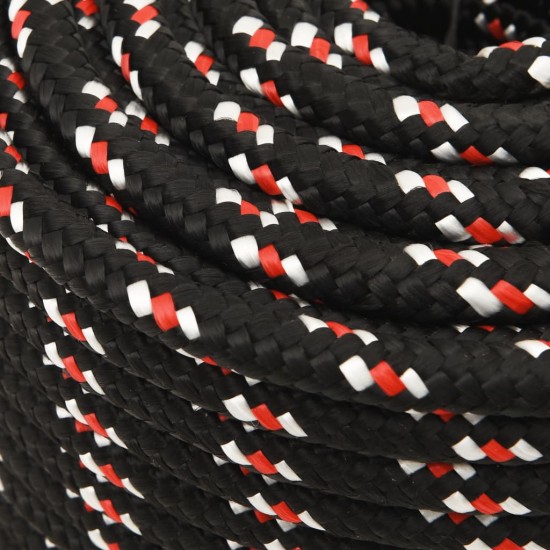 Valties virvė, juodos spalvos, 12mm, 25m, polipropilenas