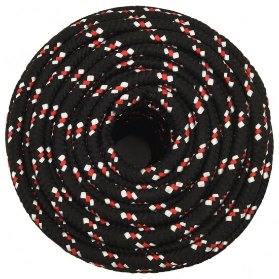Valties virvė, juodos spalvos, 12mm, 100m, polipropilenas