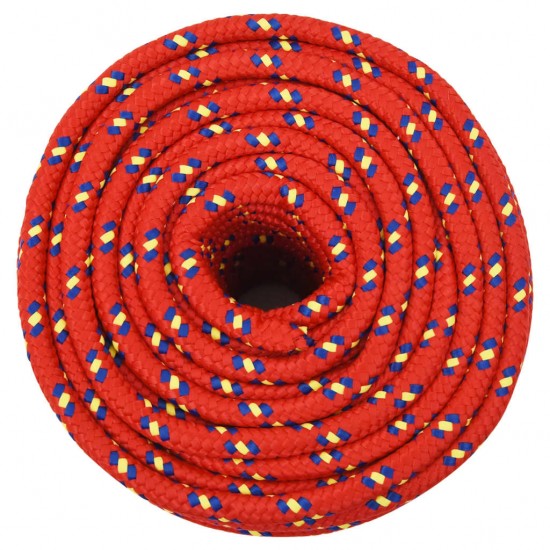 Valties virvė, raudonos spalvos, 14mm, 25m, polipropilenas