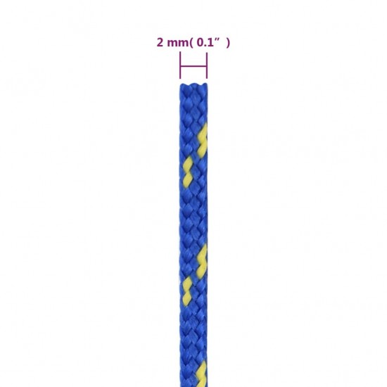 Valties virvė, mėlynos spalvos, 2mm, 25m, polipropilenas