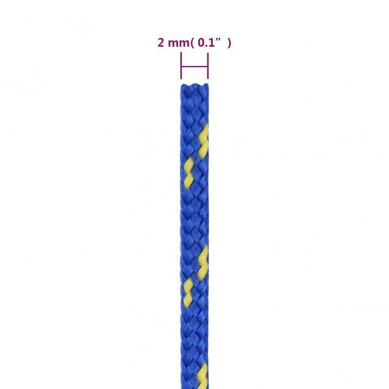 Valties virvė, mėlynos spalvos, 2mm, 100m, polipropilenas