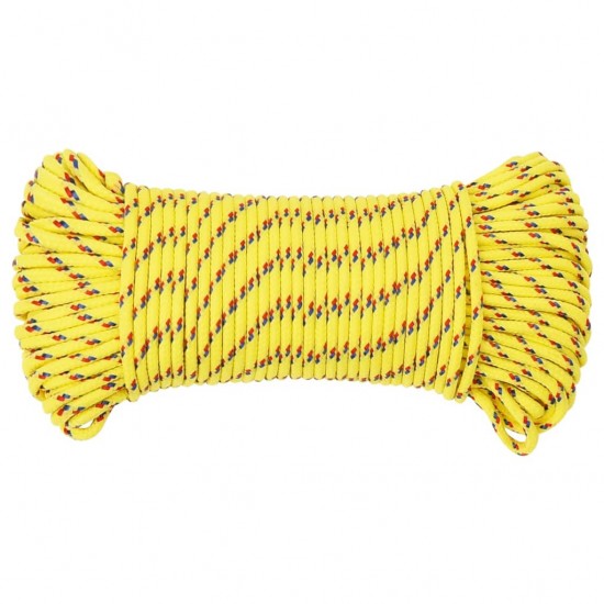 Valties virvė, geltonos spalvos, 5mm, 50m, polipropilenas