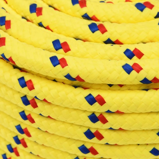 Valties virvė, geltonos spalvos, 14mm, 100m, polipropilenas
