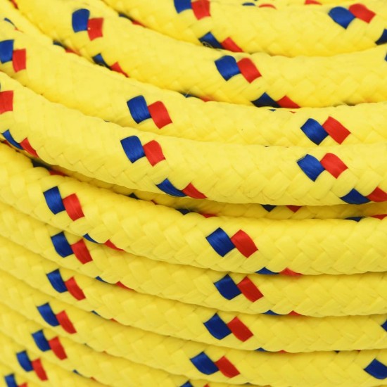 Valties virvė, geltonos spalvos, 12mm, 250m, polipropilenas
