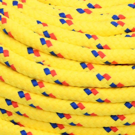 Valties virvė, geltonos spalvos, 8mm, 100m, polipropilenas