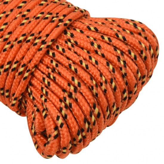 Valties virvė, oranžinės spalvos, 4mm, 250m, polipropilenas