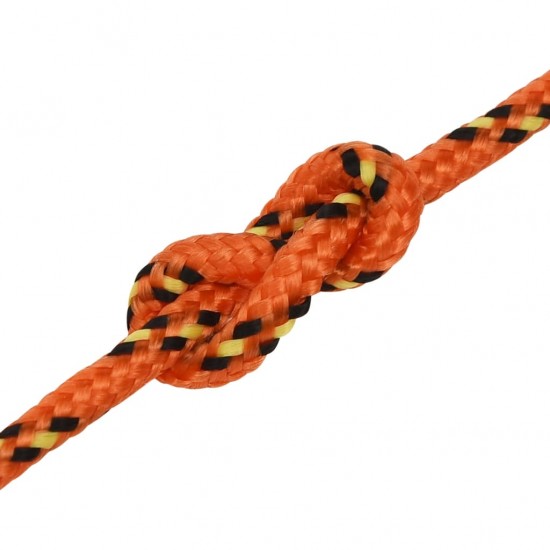 Valties virvė, oranžinės spalvos, 4mm, 500m, polipropilenas