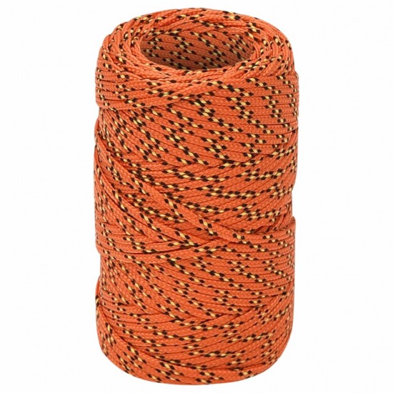 Valties virvė, oranžinės spalvos, 2mm, 500m, polipropilenas