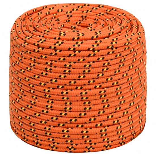 Valties virvė, oranžinės spalvos, 10mm, 25m, polipropilenas