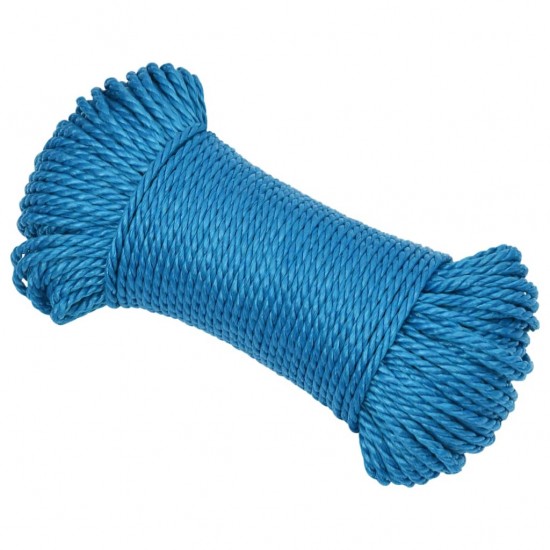 Darbo virvė, mėlynos spalvos, 6mm, 50m, polipropilenas