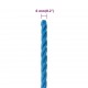 Darbo virvė, mėlynos spalvos, 6mm, 25m, polipropilenas